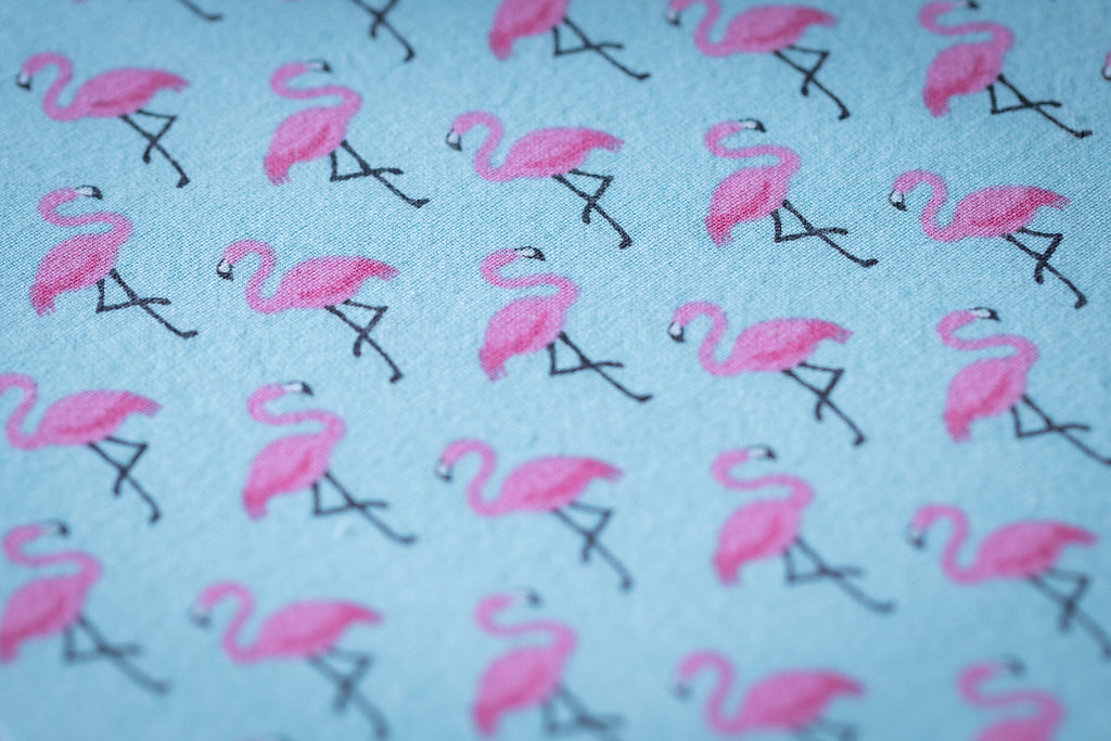 Handgebundenes Notiz-/Malbuch mit Flamingomuster
