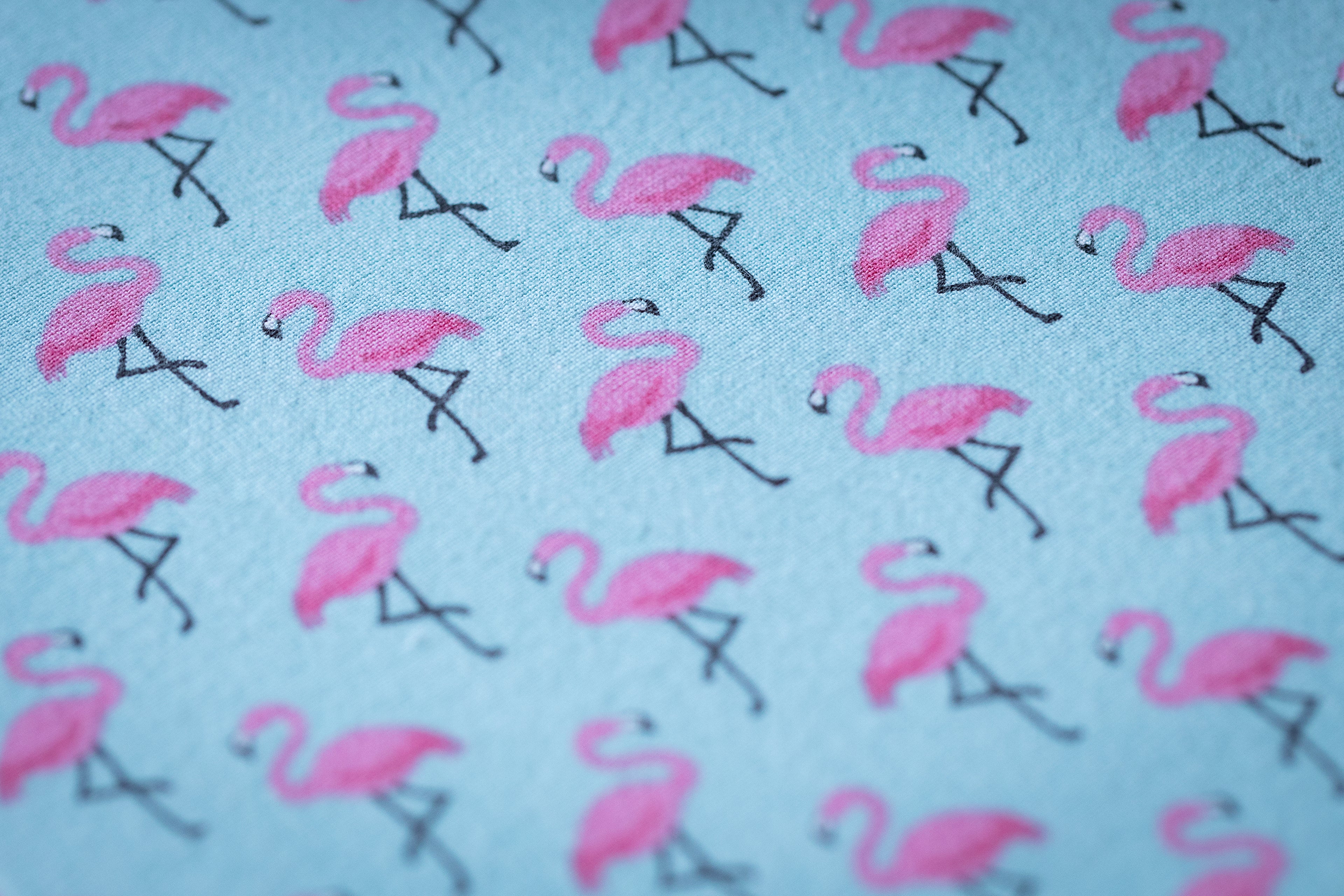 Handgebundenes Notiz-/Malbuch mit Flamingomuster