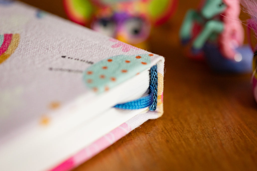 Handgebundenes Notiz-/Malbuch mit Prinzessinenmuster