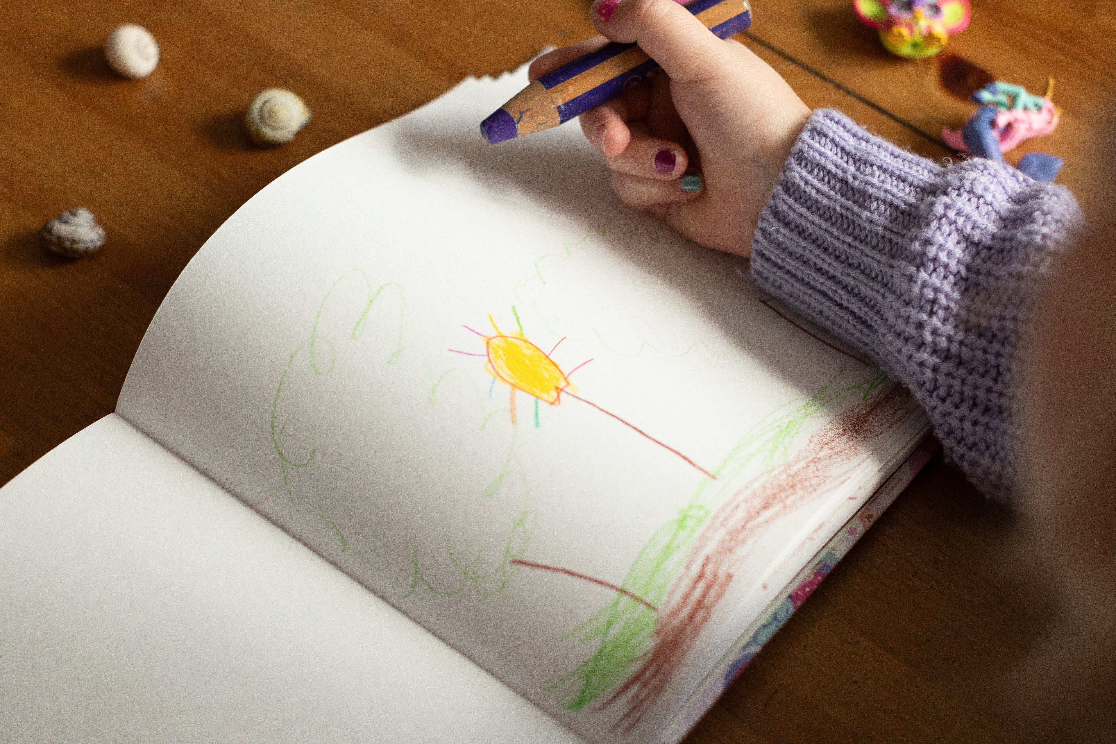 Handgebundenes Notiz-/Malbuch mit Prinzessinenmuster